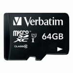 VERBATIM PREMIUM 64 GO MICROSDXC CLASSE 10