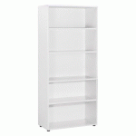 BIBLIOTHEQUE HAUTE SQUADRA H 200 X L 90 X P 45 CM TOP BLANC