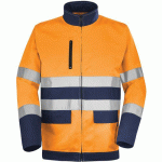 BLOUSON FLUO BASE XP 9D81 - ORANGE FLUO / MARINE - 5 - CEPOVETT SAFETY