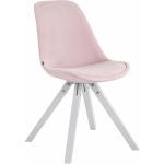 CHAISE ÉLÉGANTE AVEC CARRÉS BLANCS DESIGN CARRÉ ET SIÈGE DE VELOURS DIFFÉRENTES COULEURS COLORE : ROSE