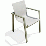 FAUTEUIL JARDIN EMPILABLE MIAMI KAKI - DCBGARDEN