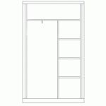 KIT PENDERIE POUR ARMOIRE L 120 CM