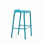 LOT DE 4 - TABOURET BAR D'EXTÉRIEUR ARNON - BLEU