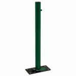 POTELET RABATTABLE SOLIBLOC Ø 76 MM INOX BROSSÉ - VERT 6005 - PROCITY