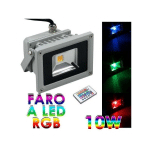 TRADE SHOP TRAESIO - SPOT RGB LED 10W MULTICOLORE COULEURS IMPERMEABLE USAGE EXTERIEUR TELECOMMANDE