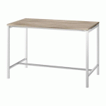 TABLE HAUTE BOXY H 107 X L 160 X 80 CM ORME PIÉTEMENT MÉTAL BLANC
