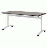 TABLE MALIBU 160X80 T5 DL STRA GRIS U727/NOIR BLC 9016