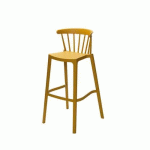 TABOURET EMPILABLE WINDSON JAUNE OCRE POLYPROPYLÈNE
