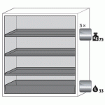 ARMOIRE SÉCURITÉ S-CLASSIC-90 S90.129.120 GRIS CLAIR