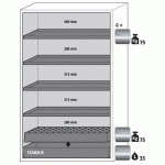 ARMOIRE SÉCURITÉ S-PHOENIX VOL.2-90 S90.196.120.FDAC GRIS - ASECOS