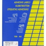ÉTIQUETTES FLUO 210 X 297 MM - VERT - BOÎTE DE 100