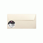 PAQUET DE 5 ENVELOPPES POLLEN 110X220MM 120G/M2 - IVOIRE IRISÉ - LOT DE 5