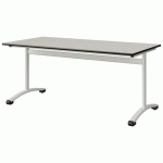 TABLE MALIBU 160X80 T5 DL ST ANTIB BLC SE W911/NOIR BLC 9016