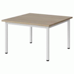 TABLE MALIBU 80X80CM T1 4P STRA ABS CHÊNE 1146/BLC 9016