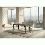 ITAMOBY - TABLE PAXON EXTENSIBLE DESSUS NOYER 90X180 ALLONGÉE 440 CADRE ANTHRACITE