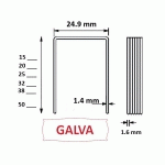 AGRAFES 16WC / S2 - 25MM GALVA - BOITE DE 10000