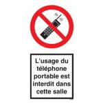 INTERDICTION - PANNEAU TÉLÉPHONE PORTABLE INTERDIT