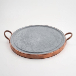 LIFE IN GARDEN - ROUND GRILL D. 30CM NATURAL SOAPSTONE LAVA BBQ GRILL