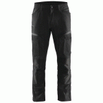 PANTALON DE TRAVAIL SERVICES STRETCH NOIR/GRIS FONCÉ TAILLE 44 - BLAKLADER