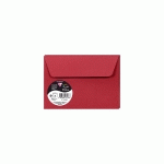 PAQUET DE 5 ENVELOPPES POLLEN 114X162MM 120G/M2 - ROUGE GROSEILLE - LOT DE 10