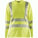 T-SHIRT HAUTE VISIBILITÉ MANCHES LONGUES FEMME TAILLE XS - BLAKLADER