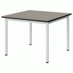 TABLE MALIBU 80X80CM T3 4P STRA GRIS U727/NOIR BLC 9016