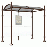 ABRI BUS PROVINCE 2.50 M BOULE MARRON 8017 - PROCITY