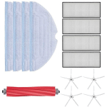 TLILY - ACCESSOIRES COMPATIBLES POUR S7, PIÈCES DE RECHANGE AVEC BROSSE PRINCIPALE X1 MOPX4 FILTRE X4 BROSSE LATÉRALE BLANCHE X4