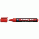 MARQUEUR 300 PERMANENT, CORPS PLASTIQUE, POINTE OGIVE - COLORIS ROUGE - LOT DE 15