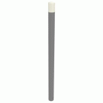 POTELET URBIN PMR TÊTE BOMBÉE MÉT HTR 1.20M Ø76MM GRIS 9006 - BUTON DESIGN