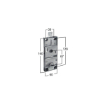 SERRURE DE PORTE BASCULANTE À DOUBLE PEU 8651-0810 - PREFER