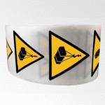 ROULEAU DE PICTOGRAMMES DE DANGER ISO EN 7010 - CHARGES SUSPENDUES - W015  - 100