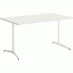 TABLE TAMARIS 160 X 80 PL.BLANC/BLANC PIET.BLANC/BLEU - CLEN