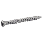 VIS BOIS TERRASSE TÊTE FRAISÉE RÉDUITE INOX A4 EMPREINTE TORX T25 DOUBLE FILET ET ANTIFENDAGE 5X60 BOÎTE 200 P1 EMBOUT