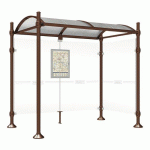 ABRI BUS PROVINCE 2.50 M 1 BARDAGE LAT. AGORA MARRON 8017 - PROCITY