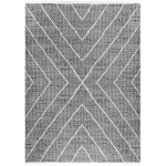 ALLOTAPIS - TAPIS MOTIF ETHNIQUE À FRANGES LAVABLE EN MACHINE DAM GRIS 120X170 - GRIS