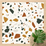 MICASIA - TAPIS EN VINYLE - DETAILED TERRAZZO PATTERN LEGHORN - CARRÉ 1:1 DIMENSION HXL: 100CM X 100CM