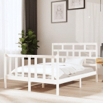 CADRE DE LIT BLANC BOIS DE PIN MASSIF 120X190 CM PETIT DOUBLE - VIDAXL