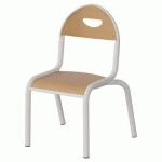 CHAISE MALIBU 4P T1 - ASS/DOS HÊTRE / ALU BLANC 9016 - MANUTAN EXPERT