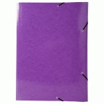 CHEMISE À ÉLASTIQUES MAXI CAPACITY CARTE LUSTRÉE PELLICULÉE 600GM² - IDERAMA - A3 - VIOLET - LOT DE 5