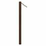 POTELET CARREFOUR Ø60 MM CHAINES 1 ANNEAU GALVA MARRON 8017 - PROCITY