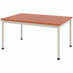 TABLE COMITE 180X80 CM T2 - 4P PLAT STRAT ABS - ORANGE DE SIENNE/BLANC - RODET