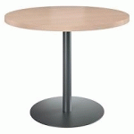 TABLE DE RÉUNION RONDE CHÊNE CLAIR Ø 100 CM - PIÉTEMENT ANTHRACITE - ARCH