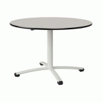TABLE MALIBU Ø 120 T6 PC STRA BLC SEL W911/NOIR BLC 9016