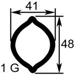 TUBE PROFIL (1G) LG.2900 41X48X2,7