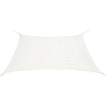 VIDAXL - VOILE DE PARASOL PEHD CARRÉ 3,6 X 3,6 M BLANC