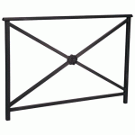 BARRIÈRE LISBONNE 1.50 M STRUCTURE ROSACE - ZINC NOIR 9005 - PROCITY