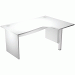 BUREAU 90° DROIT À PIEDS PANNEAUX MÉTAL VISUAL 180CM - BLANC - ARTARREDI