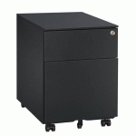 CAISSON MOBILE MÉTAL BRUNEAU 2 TIROIRS ANTHRACITE