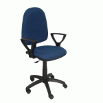 CHAISE DE BUREAU AYNA - ACCOUDOIRS FIXES - BLEU FONCÉ
